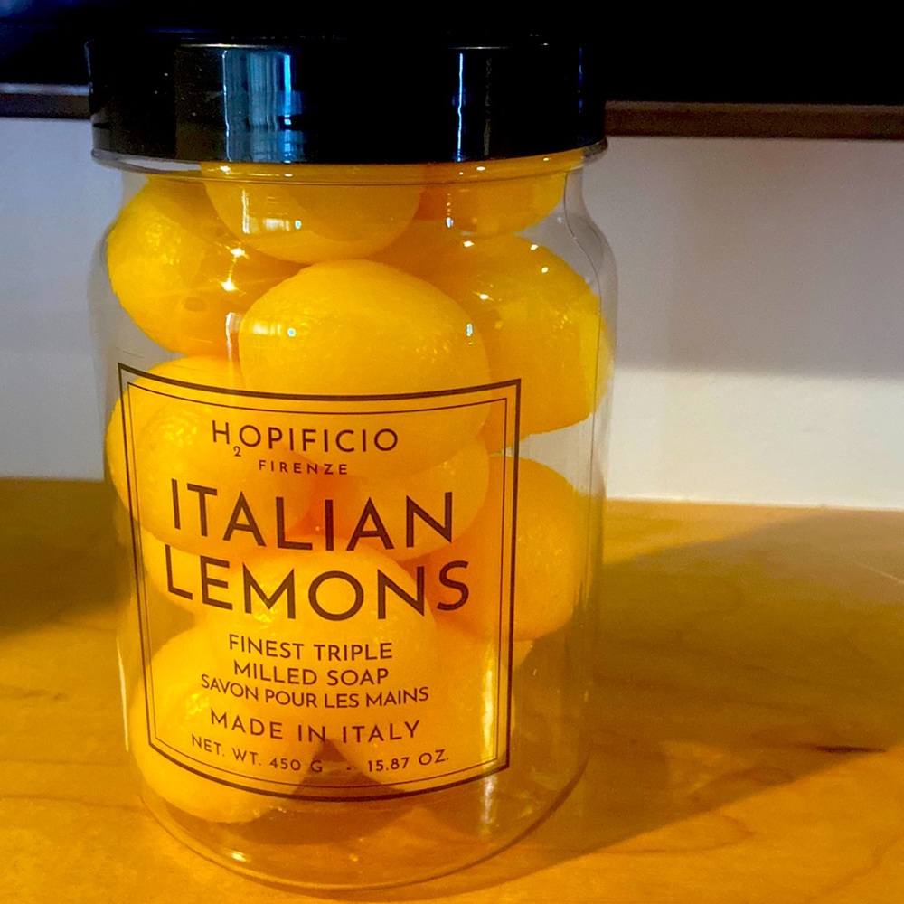Italian lemon shaped scented soap by HOPIFICIO tripled milled,18ct
